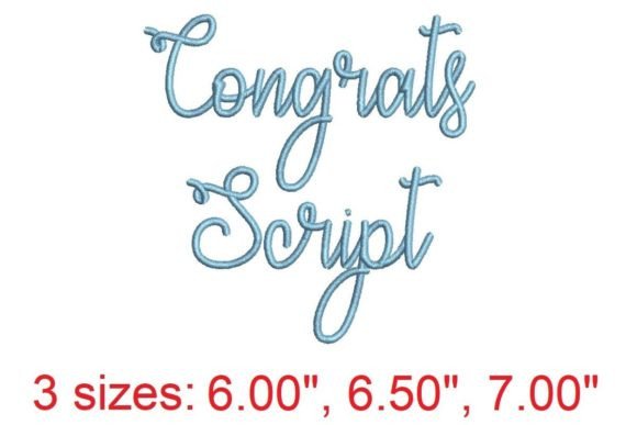 Congrats Script Embroidery Font Review