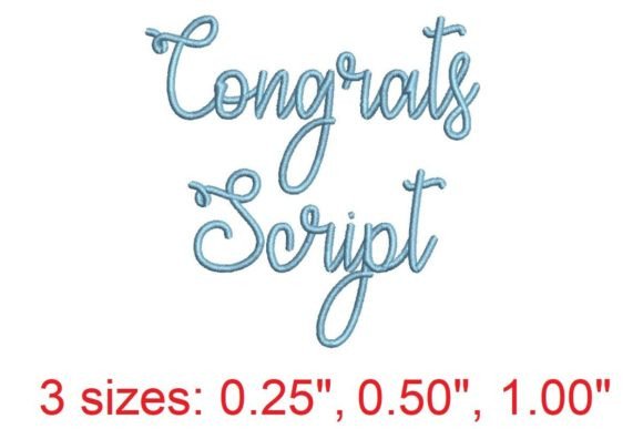 Congrats Script Embroidery Review