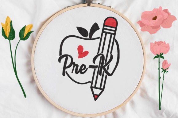 Pre-K, Apple and Pencil Back to School