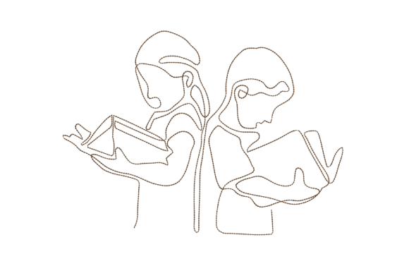 Review: Children Reading Embroidery Design for Merch
