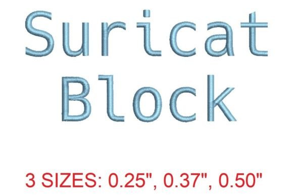Suricat Block Embroidery Font Review