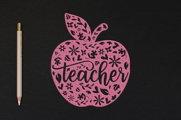 Teacher Apple Made of Flowers